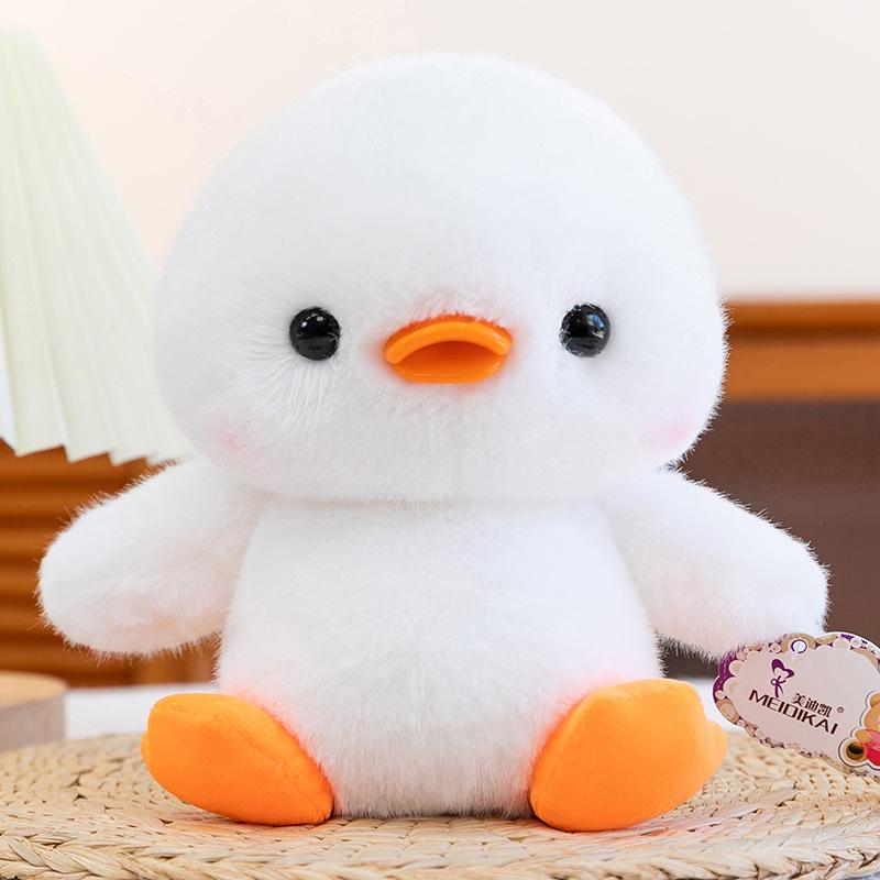 8-Inch Cute Yellow Duck Plush Toy - Claw Machine Prize & Desk Decoration