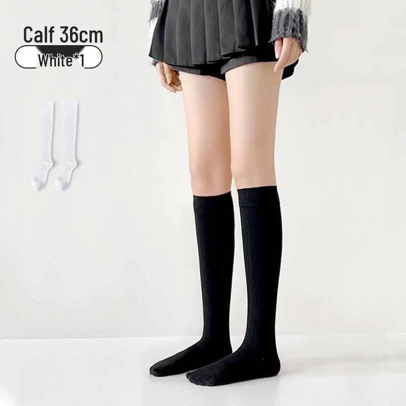 Women's Low-Pressure Over-the-Knee Compression Socks – Slimming, High-Top, Half-Length, Black, for Spring/Autumn