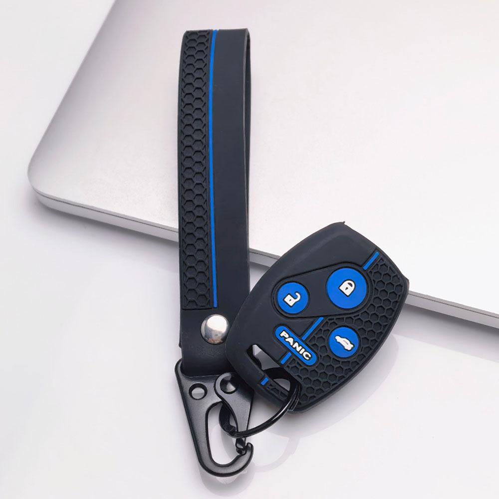 Silicone Car Key Cover Keychain for Honda Civic Accord CR-V Fit Jazz HR-V Vezel City Civic Accord CR-V Fit Jazz HR-V Vezel City Hybrid