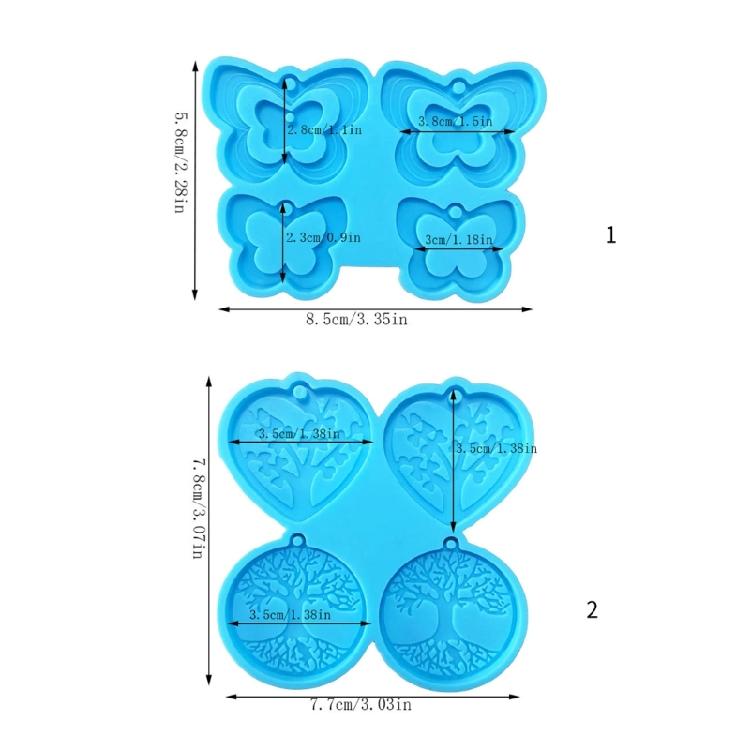 Butterfly Earring Silicone Mold for DIY Epoxy Resin Molds Bag Pendant Ornament