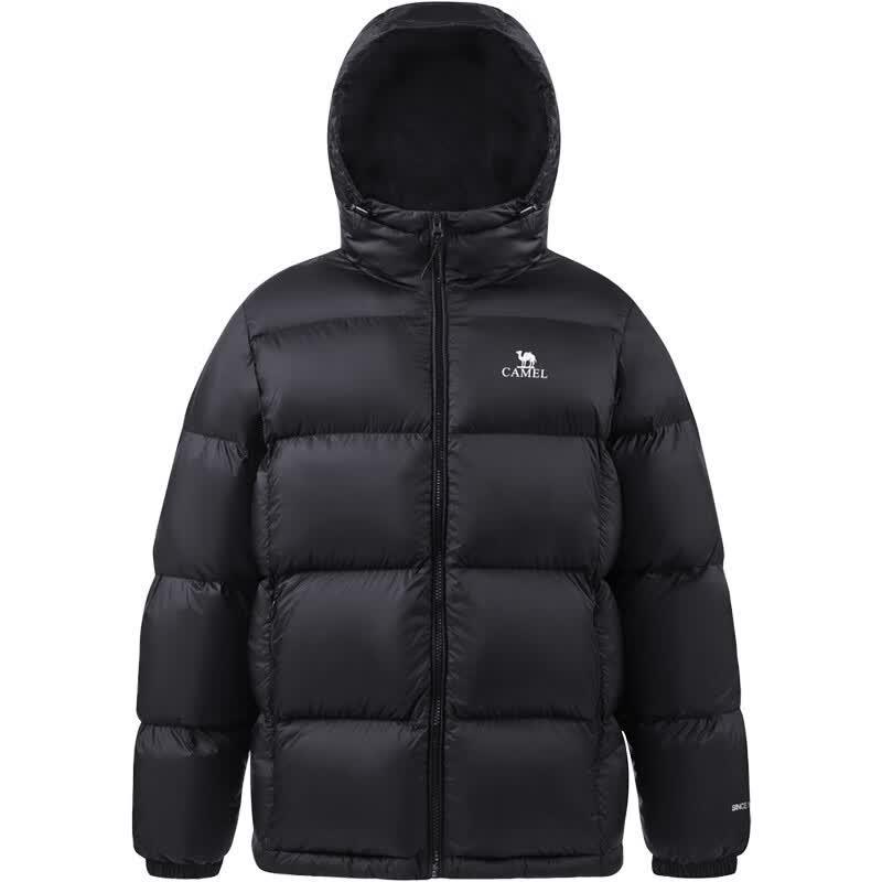Camel Volcano Unisex Hooded Duck Down Puffer Jacket