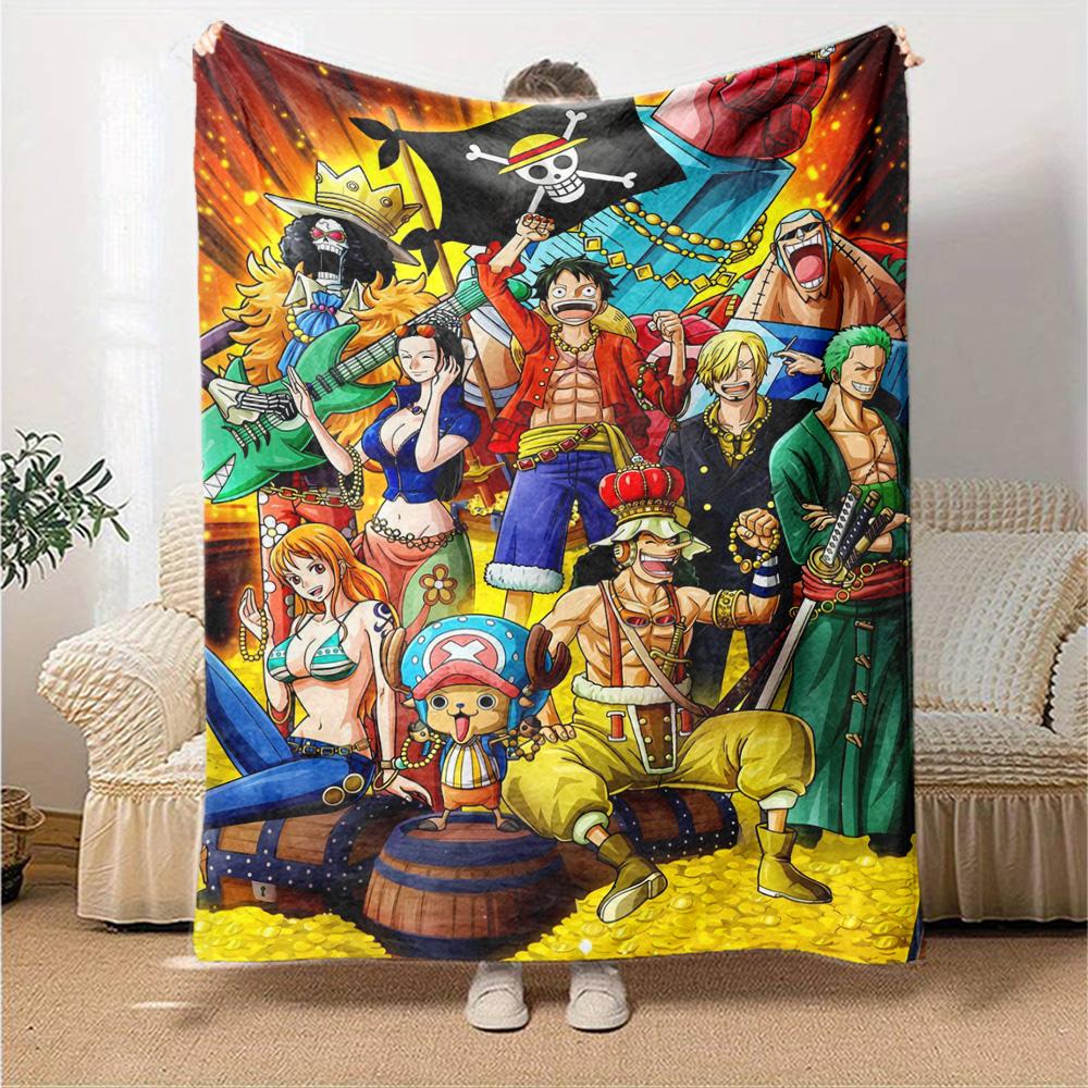 Pirate Adventure Journey Flannel Blanket Super Soft Warm Cozy Blanket For Sofa Bed Office Travel Allseason Home Decor Gift