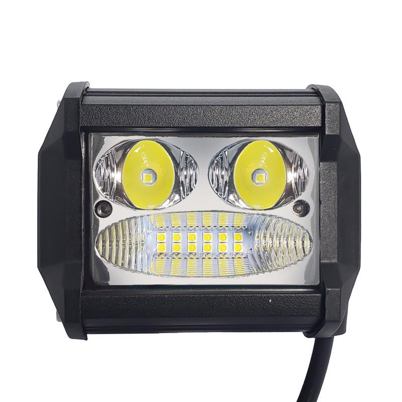 Motorcycle Spot Light 21W Square Off Road Work For Car Truck ATV SUV Auxiliary Lamp