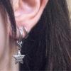 Creative Punk Star Earings Unisex Ear Jewelry Drop Earrings Star Hoop Earrings