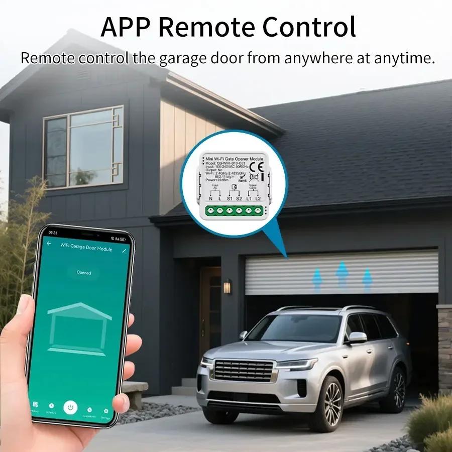 Smart WiFi Zigbee Garage Door Opener Controller Gate Opener Module Tuya Smart Life APP Remote Works with Alexa Google Home Alice