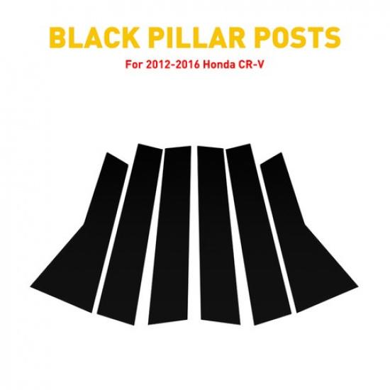NEW Window Pillar Posts Molding Cover Black Door Trims For 2012-2016 Honda CR-V