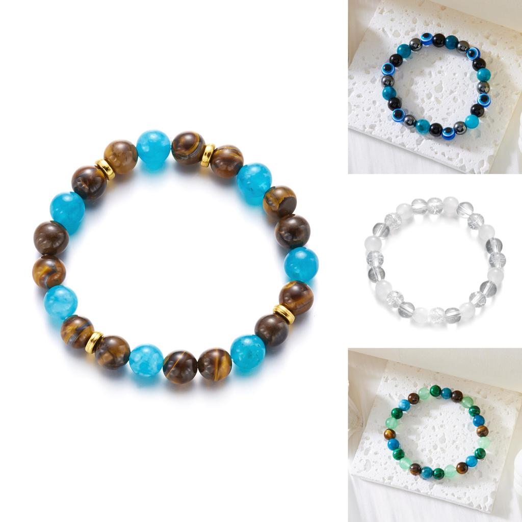 Eye Of The Devil Beaded Bracelet With Elastic Design For Fashionable Women Gift