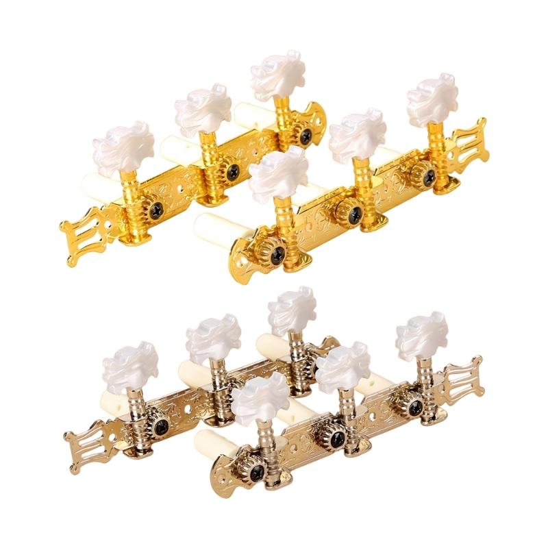 1 Pair Guitar Tuning Pegs Guitar Repairing Component Suitable for Acoustic and Electric Guitars with Metal Construction