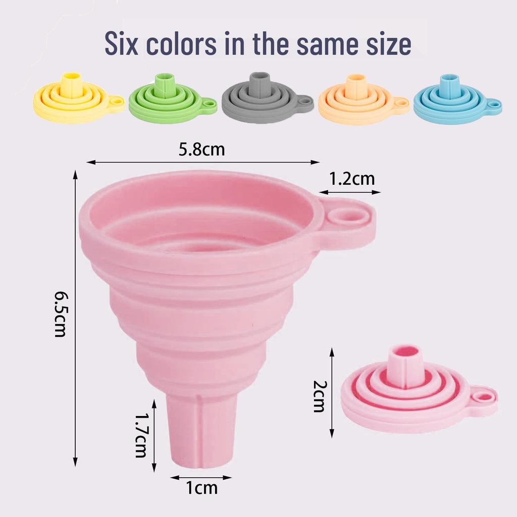 Collapsible Food-Grade Silicone Funnel for Oil & Wine with Wide Mouth for Kitchen Use