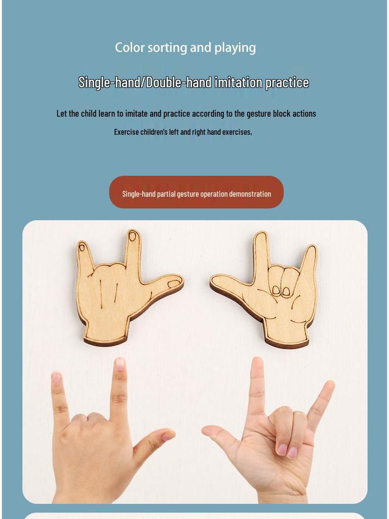 Montessori Wooden Building Blocks for Kids' Finger Skill and Brain Development