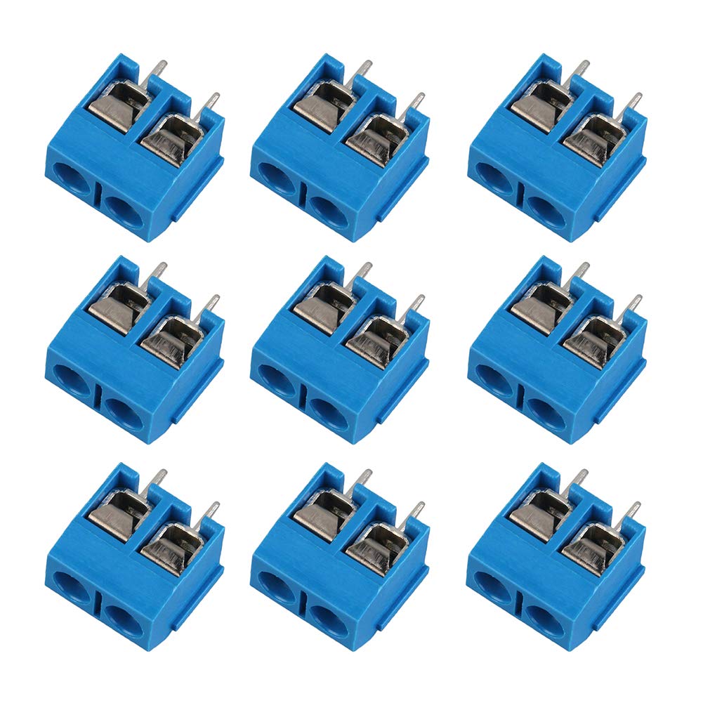60pcs 5mm Pitch 2 Pin & 3 Pin PCB Mount Screw Terminal Block Connector for Arduino (50 x 2 Pin, 10 x 3 Pin)