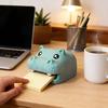 3D-gedruckter Nilpferd-Halter mit Schablonen Nilpferd-Form Haftnotiz-Organizer mit Stifthalter Schreibtisch Büro Heimdekoration