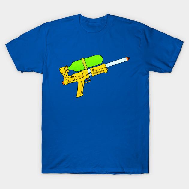 

Чоловіча чорна футболка з принтом Supersoaker, друк на папері для перенесення без вирізання, бавовняна футболка S королівський синій колір