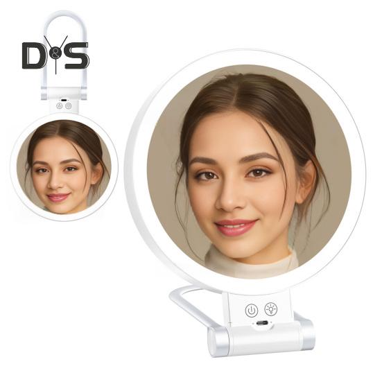 LED osvětlené make-up zrcátko 5/10/20/30X zvětšovací oboustranné kosmetické zrcátko se světlem USB dobíjecí Nastavitelný jas Přenosné cestování