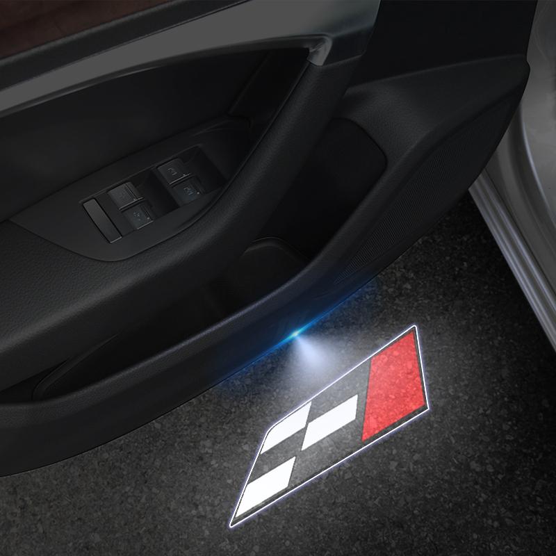 Rennflaggen-Logo Kabelloser Courtesy-Türprojektor LED-Willkommensleuchten für Seat Leon Ibiza Arona Ateca Toledo Mii Alteca Dekor