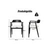 Chaise - MUVOE - Kennedy - Bois de frêne noir/blanc - Assise rembourrée - Design intemporel