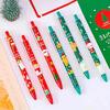 6Pcs Christmas Gel Pens Various Festive Patterns Push-Type Christmas Pens Stationery Supplies Christmas Party Favors
