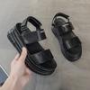 Women's Sandals 2025 New Hollow Sports Casual Soft-soled Fashion Sandals Women's Platform Velcro Roman Shoes Xia Liang