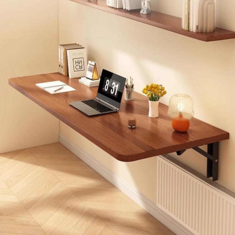 Wall Mounted Folding Desk Modern Wooden Side Table Luxury Simple Desks Minimalist Multifunctional Bedroom Tables Home Furniture