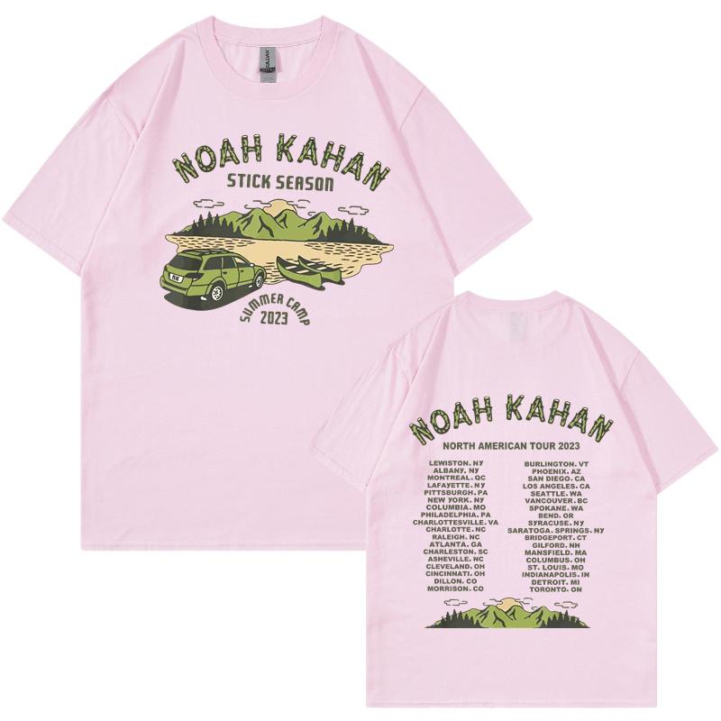 Unisex T Shirts Streetwear Oversize T-Shirt Harajuku 2024 Sommer Kurzarm Top T Unisex Baumwolle Noah Kahan Print Hip Hop T-shirt