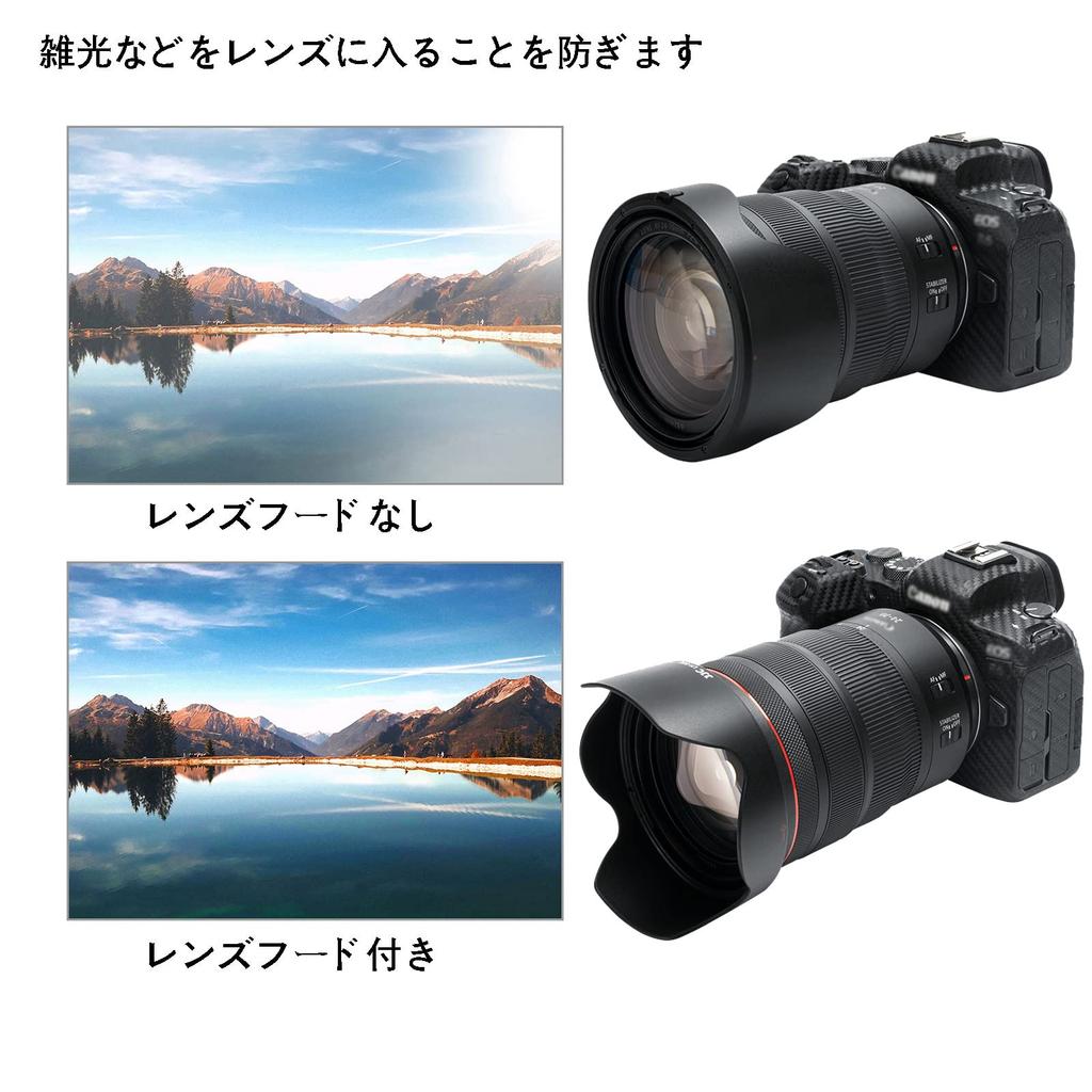 JJC Reversible Lens Flower Compatible with Canon RF L IS USM Lens and Canon RF L IS USM Z Includes Cleaning Cloth EW-88E Hood, Shape, 24-70mm F/2.8