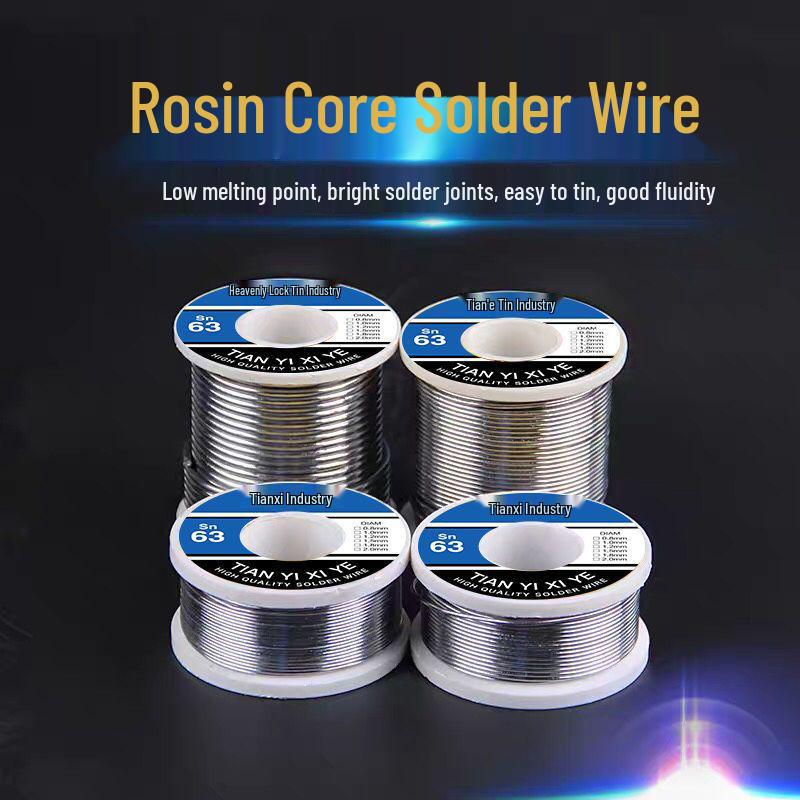 No-Clean Rosin Core Solder Wire, 1.0mm, High Brightness, Low Melting Point, Soldering and Welding Accessories.