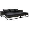 Day and Night - Day and Night Garden Sofa Set with Cushions 5 Pieces Gray Synthetic Rattan