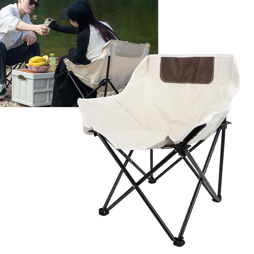 Folding Camping Chair Lightweight Compact Portable Outdoor Chair with Side Storage Bag for Picnic Fishing Beach Hiking