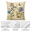 Vintage Floral Pillow Case Short Plush Sofa Decorative Gift Home Double-sided Printing Cushion