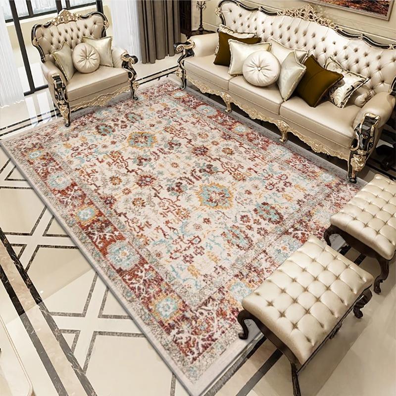 

Ковер в персидском стиле для гостиной, журнальный столик в европейском стиле, коврик для спальни, прикроватный ковер в этническом стиле 80*120cm