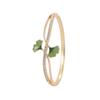 Elegant Ginkgo Leaf Diamond-Studded Drip Glaze Bracelet 