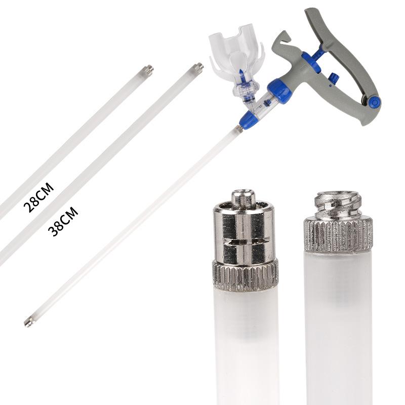 Veterinary Syringe Extended Injection Tube Continuous Syringe Injection Extension Rod Pig Cow Sheep Horse Syringe Vaccine Device