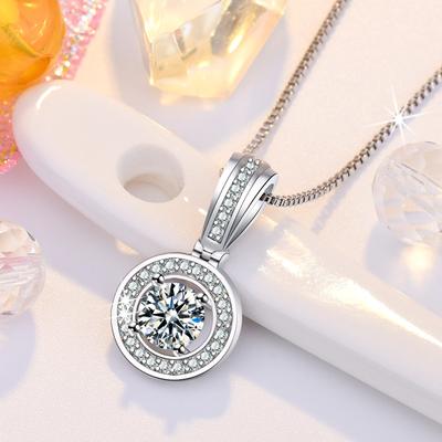 925 Sterling Silver Necklace Pendant AAA Zircon For Women Fashion Clavicle Chain Necklaces Wedding Party Jewelry Gift