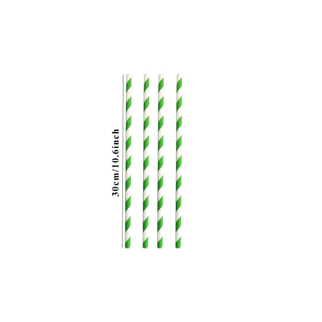 Striped Paper Straws: Disposable Party Decor
