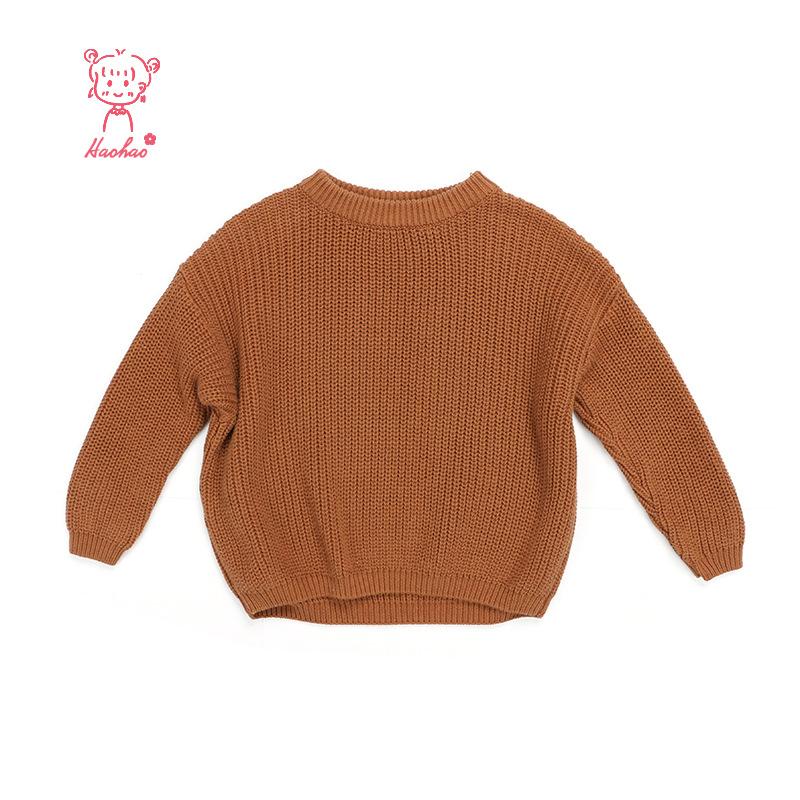 0-9M Autumn New Baby Boys Girls Clothes Baby Sweater Toddler Knit Sweater Newborn Knitwear Long Sleeve Cotton Baby Pullover Tops