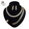 T0245 High Quality 14K Gold Plating Jewelry Women Jewelry Set 14k Gold Plating Diamond XOXO Jewelry Set