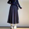 Autumn Winter 2025 High Waist Slimming A-line Long Skirt for Women