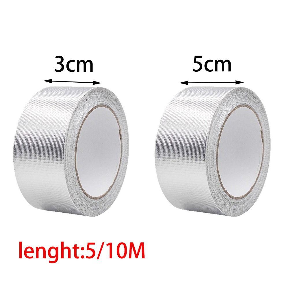 5/10Meters Air Conditioning Pipe Wrapping Tape Sun-proof Waterproof Fiberglass Aluminum Foil Tapes Heat-insulating