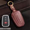 Genuine Leather Key Cover for Toyota Corolla, Camry, RAV4, Wildlander, and Asia Dragon.