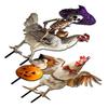 3Pcs Iron Halloween Garden Decorations Durable Rustproof Chicken Stakes Easy Install Outdoor Party Landscape Ornament