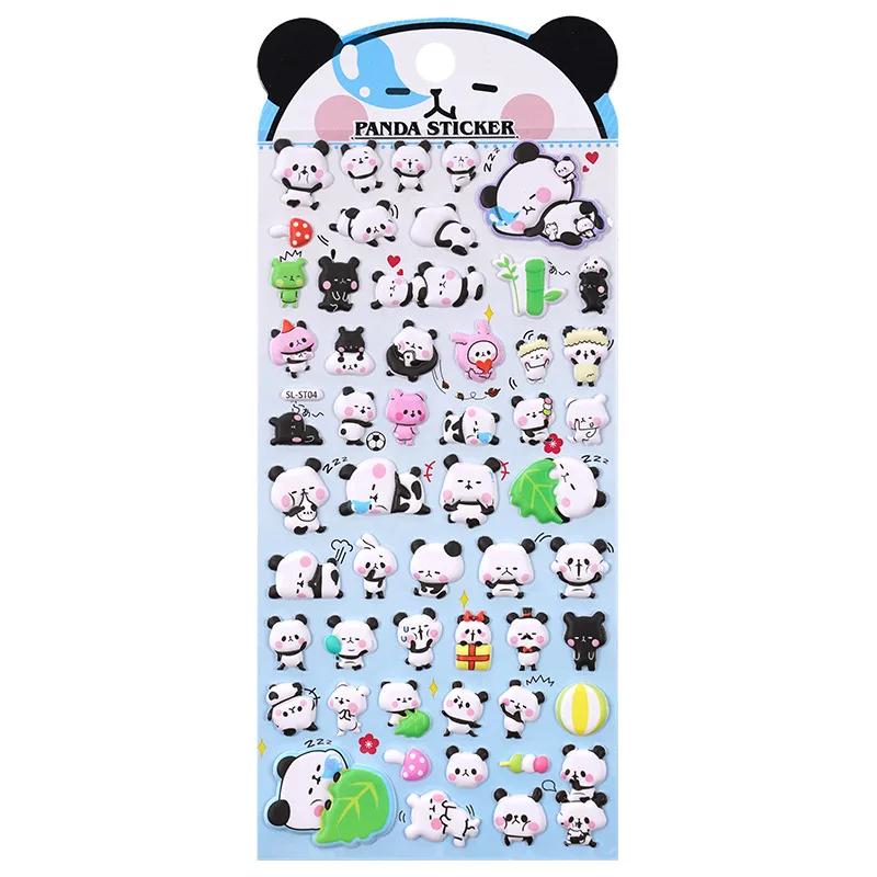 3D Cute Giant Panda 3D Animal Stickers, Children's Baby Puzzle Handmade Reward Stickers, DIY Phone Case Stickers