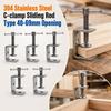 Adjustable C-clamp 304 Stainless Steel Fixed Holder Clip Square Clamp Hardware Fasteners
