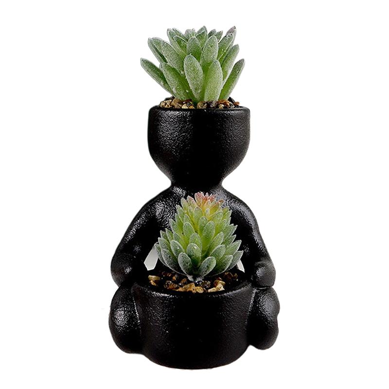 

Керамический цветочный горшок в виде гуманоида, суккулентный кактус, бонсай, горшки, контейнер, поделки, ваза, украшение для дома, офиса, подоконник