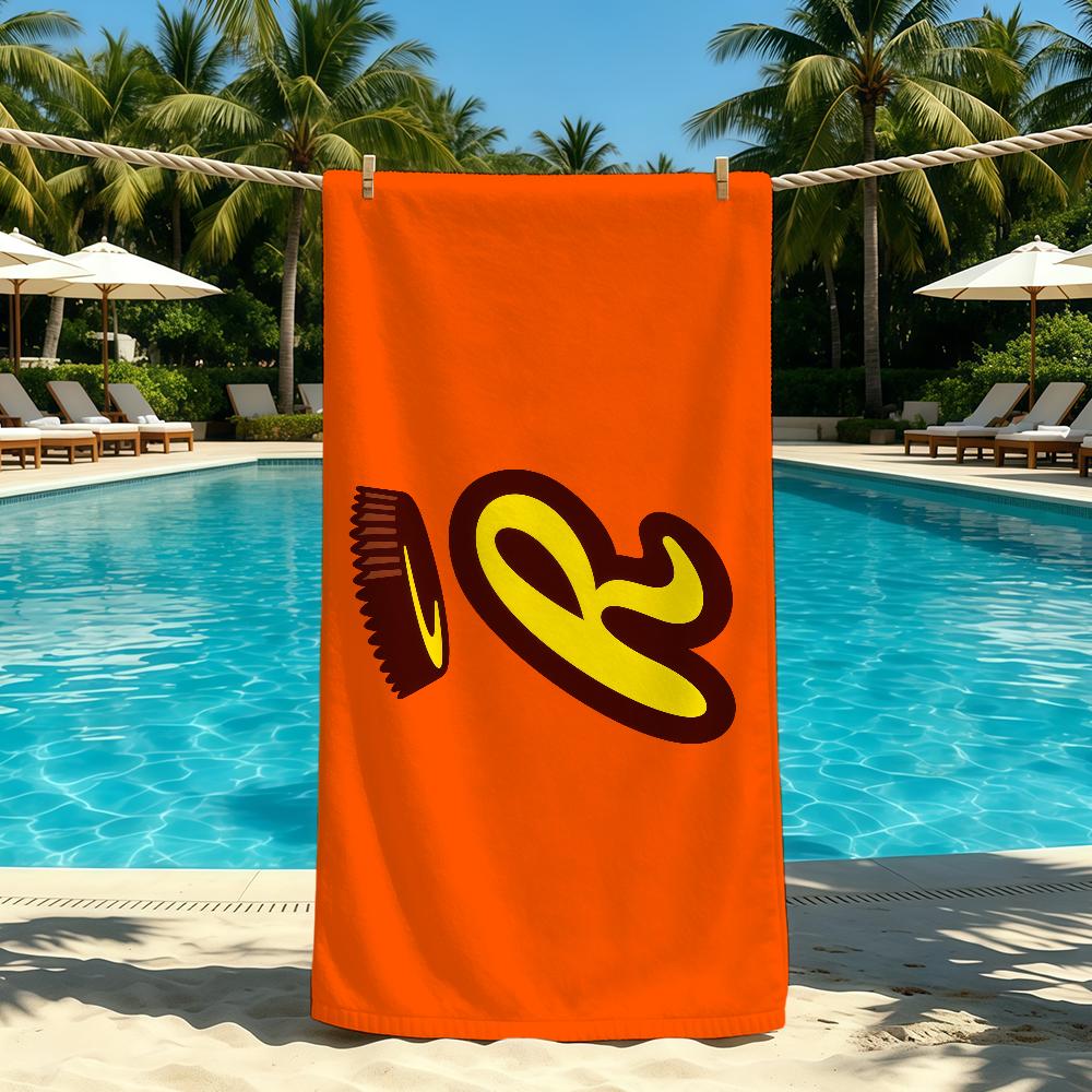 E-Reeses-ES Logo Chocolate Towel For Outdoor Camping Beach Towel Super Absorbent Quick-Drying Summer Towel