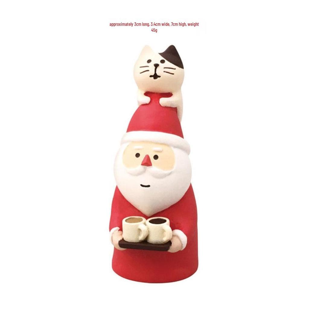 Japanese Cat Santa Claus Miniature Gifts - DIY Resin Crafts Ornaments