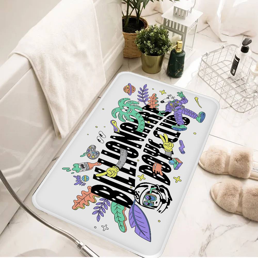B-Billionaire Boys Club Fashion Bathroom Mat Anti-slip Absorb Water Long Strip Cushion Bedroon Mat Welcome Doormat