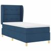 Boxspring bed with headboard Blue 190 x 90 cm Fabric