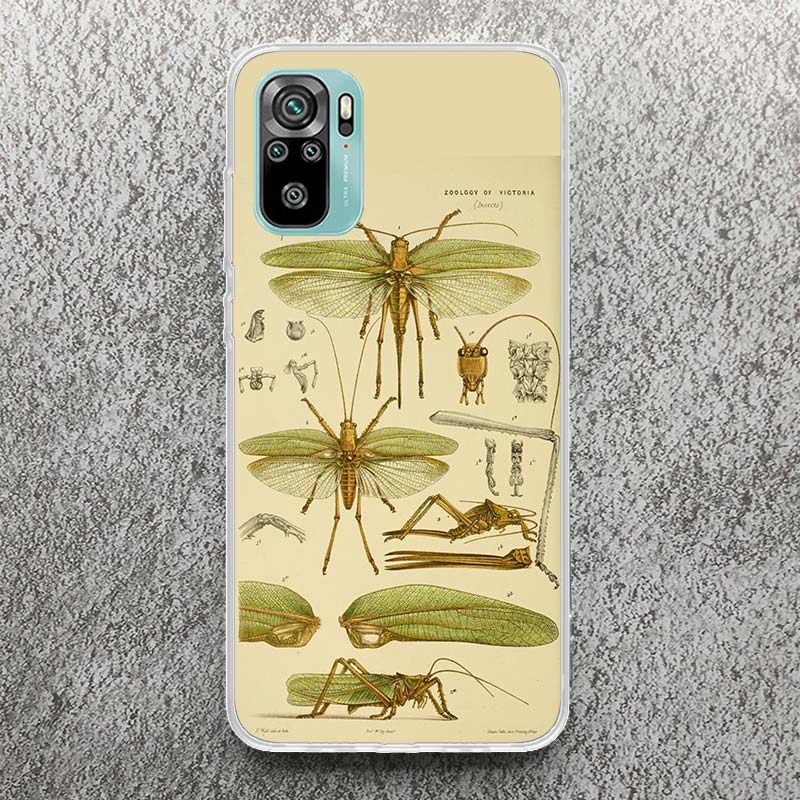 Bugs Bees Scientific Decomposition Print Soft Case for Xiaomi Redmi Note 14 13 14S 12S 11S Phone Shell 10 Pro Plus 11E 11T 12 11