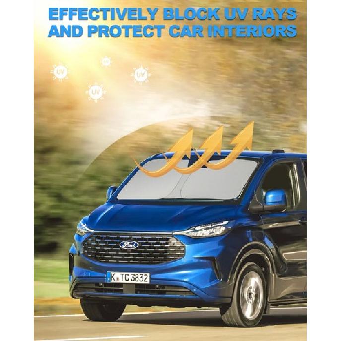 For Ford Transit 15-24 Windshield Sun Shade Foldable UV Heat Block Window Cover