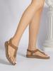 Sommer 2025 Flache Strandsandalen mit weicher Sohle - Böhmischer Stil, Übergröße für Damen